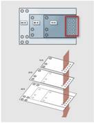 圖9  愛立信3E負(fù)載點(diǎn)調(diào)節(jié)器的封裝布線是可以縮放的。單個(gè)PCB布線可以容納不同類產(chǎn)品以提高靈活性