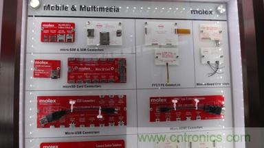 Molex MicroSIM、MicroSD、MicroUSB和MicroHDMI連接器
