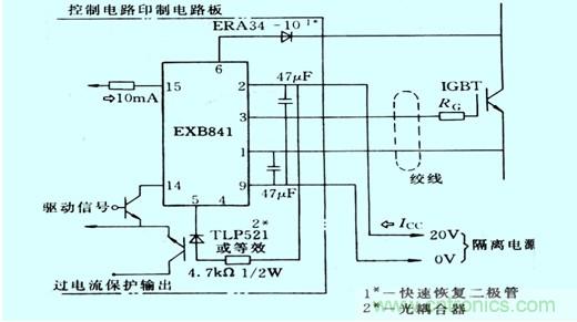 圖1：vce電壓監(jiān)測(cè)以及保護(hù)的原理