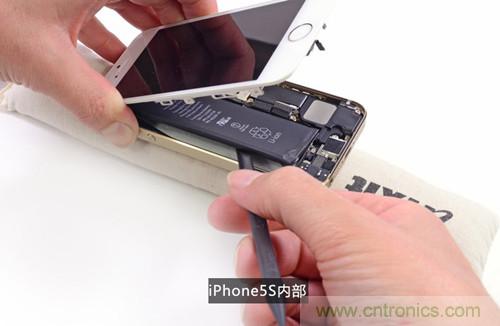 土豪金iPhone 5S拆解：內(nèi)部結(jié)構(gòu)升級(jí)，維修難度增加
