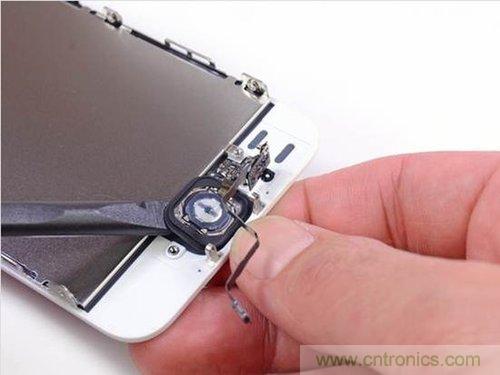 土豪金iPhone 5S拆解：內(nèi)部結(jié)構(gòu)升級(jí)，維修難度增加