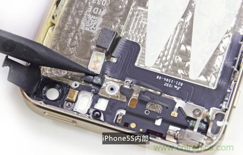 土豪金iPhone 5S拆解：內(nèi)部結(jié)構(gòu)升級(jí)，維修難度增加