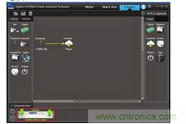 在圖形化軟件中生成一個(gè)能量限制設(shè)置，并加載到安捷倫APS 電源