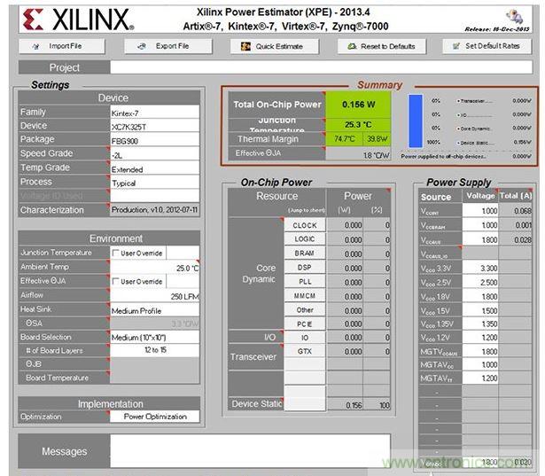 功率估算器工具。