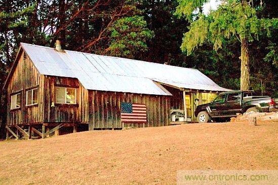 圖1：位于加州北部的小木屋。