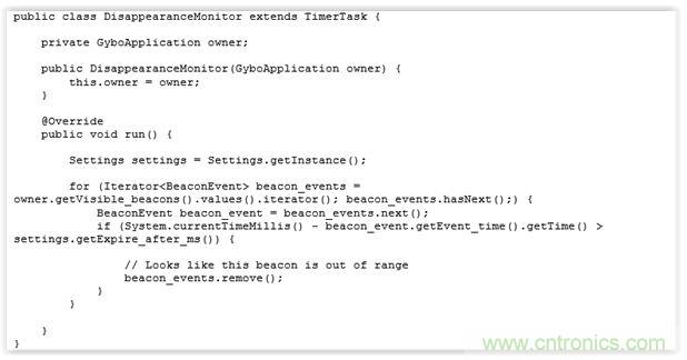 圖7 &ndash;負(fù)責(zé)終止BeaconEvent對象的計(jì)時(shí)器任務(wù)