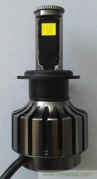 用深圳大道半導體制造的CSP-COBs 改裝圖四所示的用大功率LEDs 制造的汽車前大燈?！九臄z自改裝的外購產(chǎn)品】