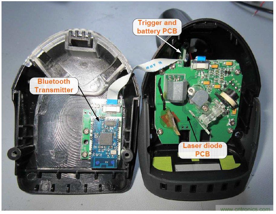 拆解45美元的藍(lán)牙無(wú)線條碼掃描槍，發(fā)現(xiàn)里面鏡中有鏡