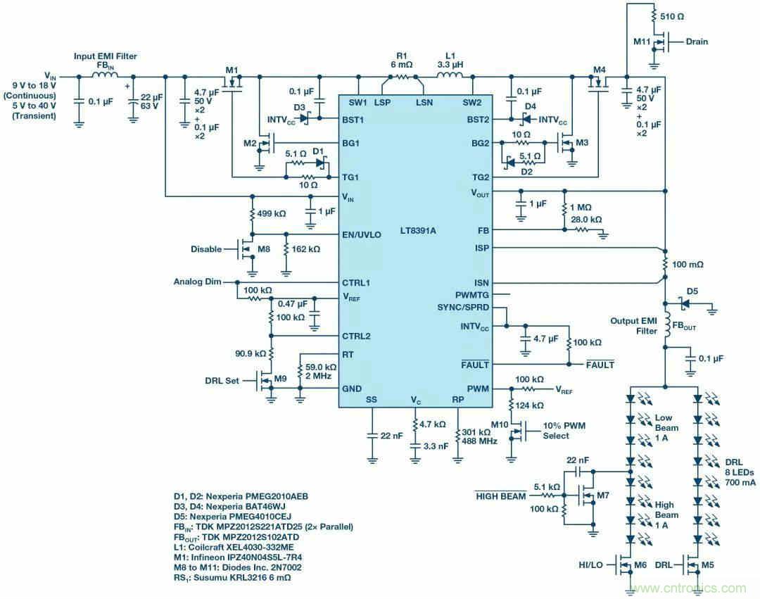 一顆芯驅(qū)動(dòng)整個(gè)車前燈組，這個(gè)控制器是怎么做到滴？