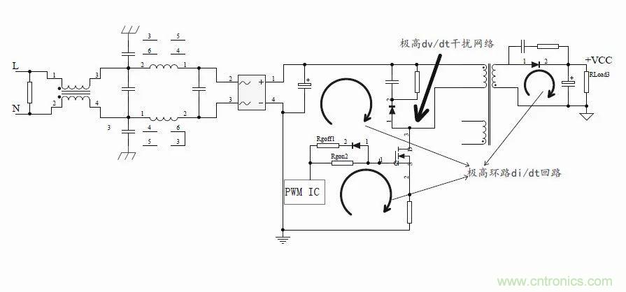 如何改善開關電源電路的EMI特性？