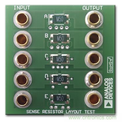 改進(jìn)低值分流電阻的焊盤布局，優(yōu)化高電流檢測(cè)精度