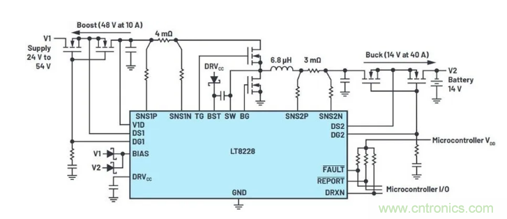 簡化雙電池電源系統(tǒng)，48 V/12 V汽車應(yīng)用指日可待