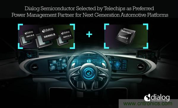 Dialog成為Telechips優(yōu)選電源管理合作伙伴，助力下一代汽車平臺(tái)