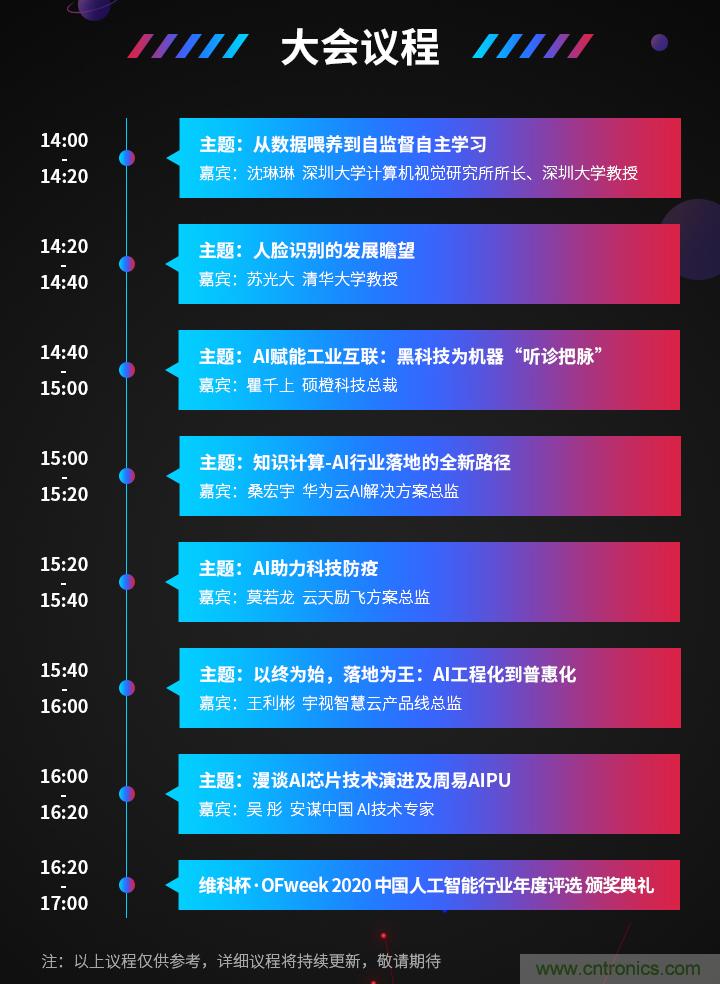 深圳喊你來參加&ldquo;OFweek 2020（第五屆）人工智能技術創(chuàng)新論壇&rdquo;啦！