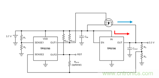 通過LDO、電壓監(jiān)控器和FET延長(zhǎng)電池壽命