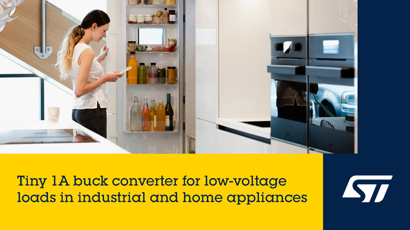 ST 新款微型單片降壓轉(zhuǎn)換器，用于智能電表、家電和工業(yè)電源轉(zhuǎn)換器提供低電壓電源