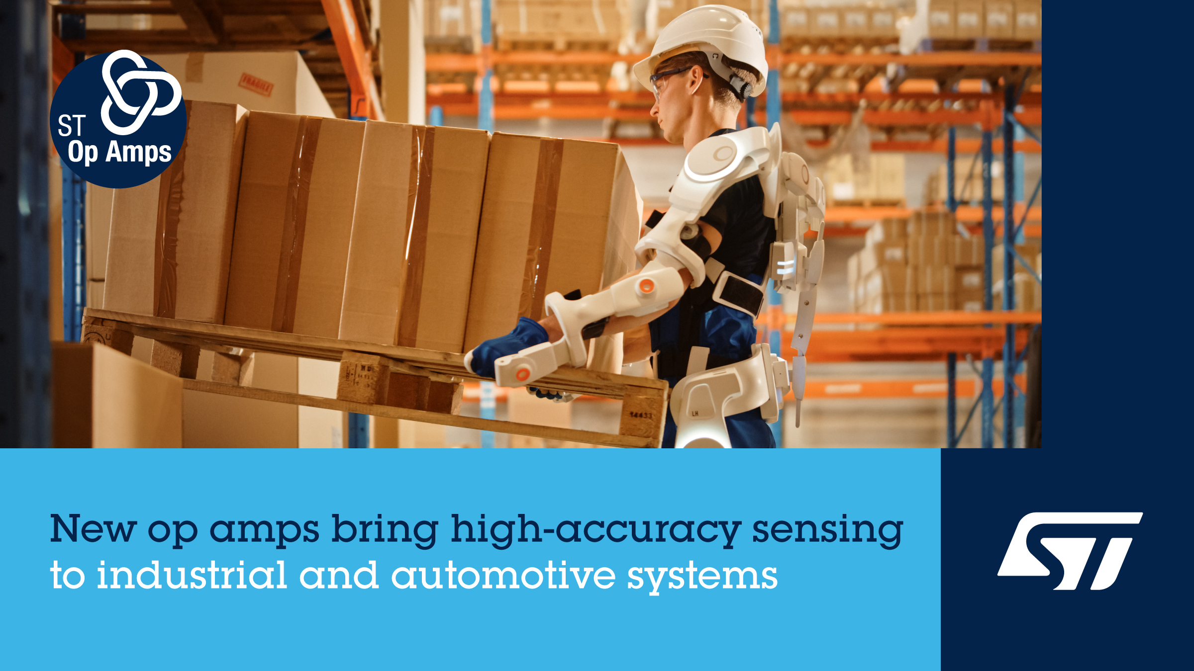 意法半導體運算放大器低失調，零溫漂，寬增益帶寬，提高測量準確度