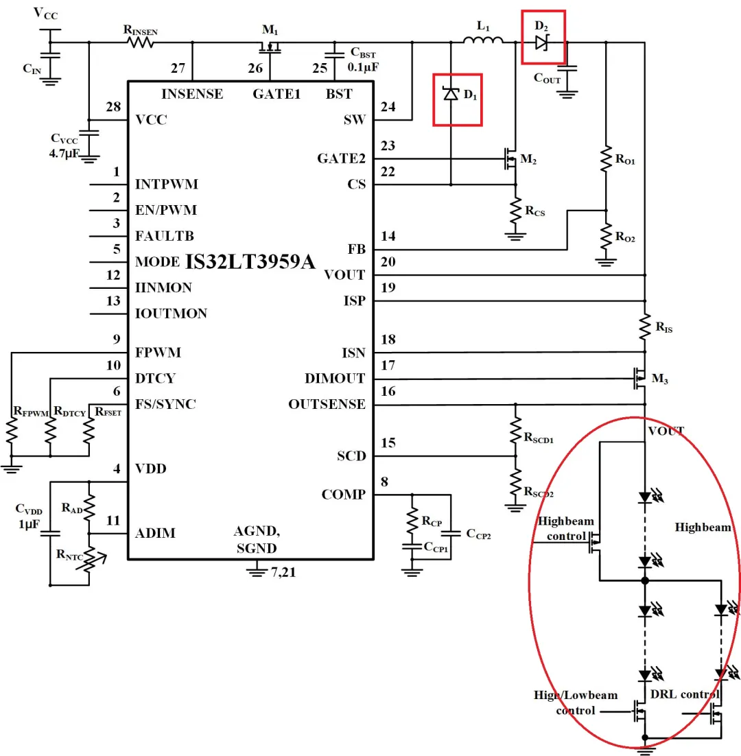 如何解決單芯片驅動HB/LB/DRL,LED負載切換電流過沖？