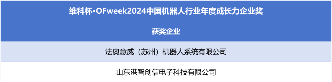 榮耀時刻！維科杯·OFweek 2024中國機(jī)器人行業(yè)年度評選獲獎榜單盛大揭曉